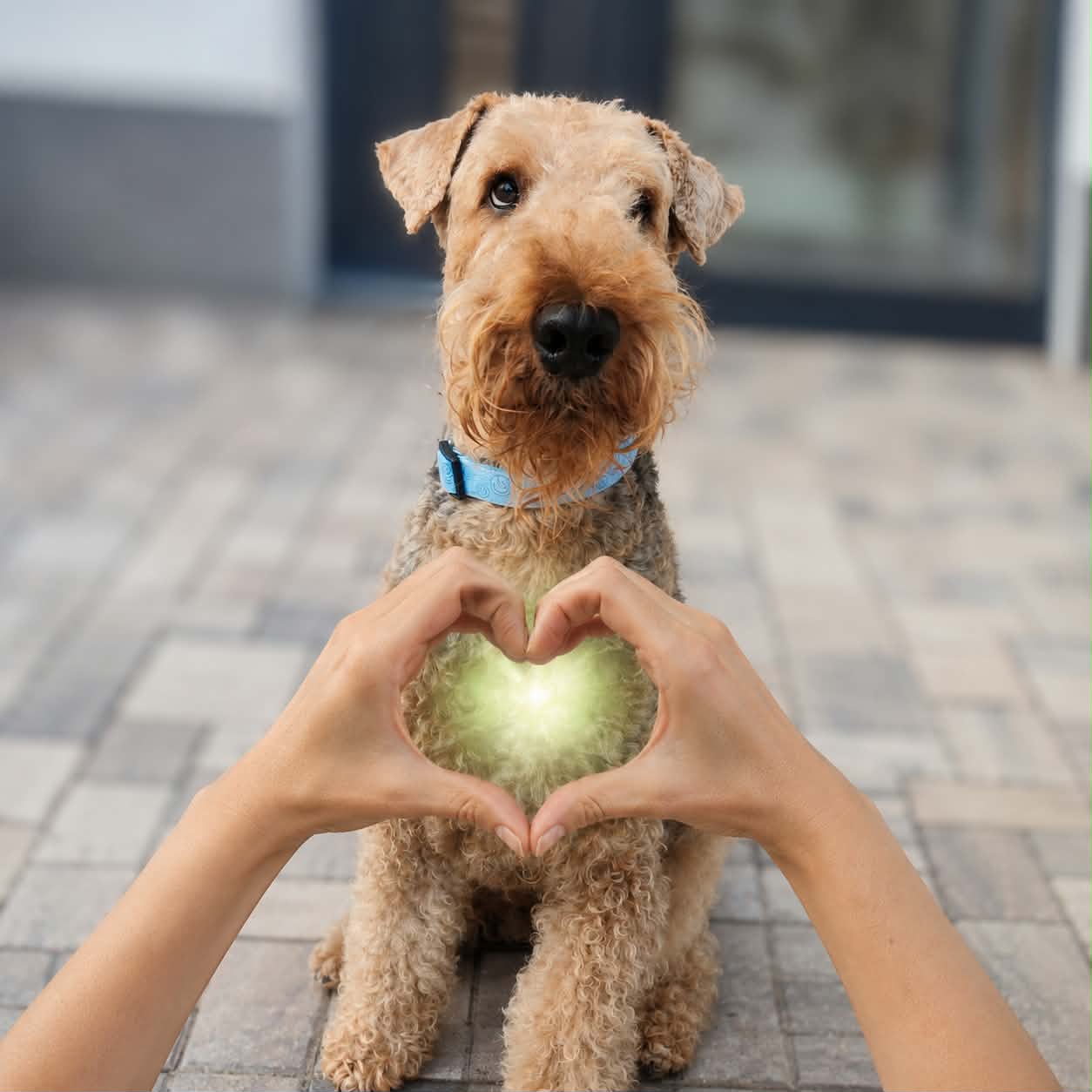 Airedale terrier, heart chakra